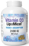 Vitamin D3 2000iu LipoMicel Softgels - 2 Sizes