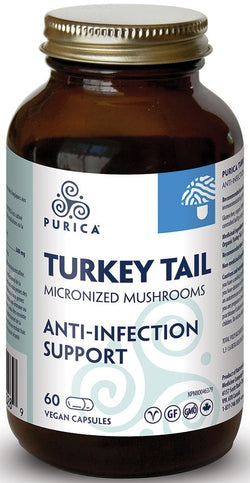 PURICA Turkey Tail Micronized Mushroom Capsules - 2 Sizes