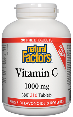 Vitamin C 1000mg Plus Bioflavonoids & Rosehips BONUS BOTTLE