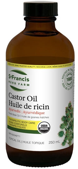 Castor Oil 100% Pure & Organic GLASS Bottle - 2 SIZES AVAILABLE