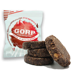 GORP Bars Cocoa, Flax & Almond- SINGLE or BOX of 12 BARS