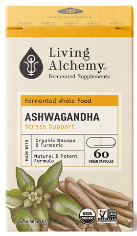 Ashwagandha Alive - Fermented, Organic 60 Capsules