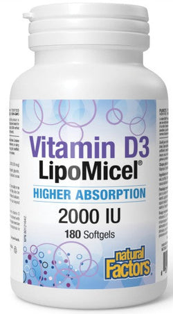 Vitamin D3 2000iu LipoMicel Softgels - 2 Sizes
