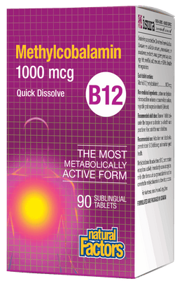 Vitamin B12 Methylcobalamin - 1000mcg 90 Tablets