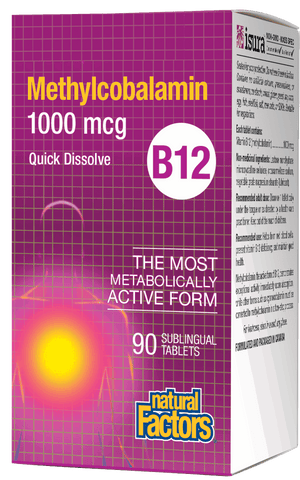 Vitamin B12 Methylcobalamin - 1000mcg 90 Tablets