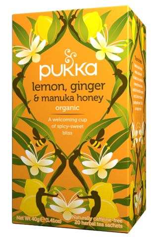 Pukka Lemon, Ginger & Manuka Honey Organic Herbal Tea