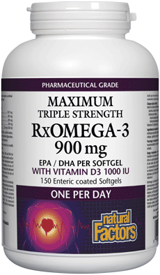 RxOmega-3 900 mg - Maximum Triple Strength with D3 1000iu