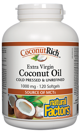 CoconutRich Extra Virgin Coconut Oil Softgels