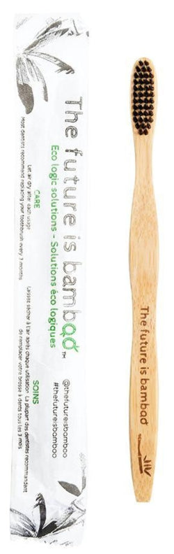 Bamboo Toothbrush- Adult Charcoal Soft