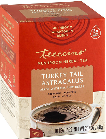 Teeccino Mushroom Adaptogen Tea TURKEY TAIL ASTRAGALUS