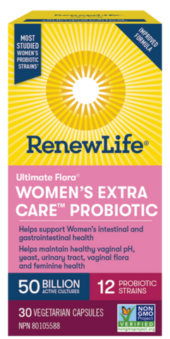 Ultimate Flora® Women’s Extra Care™ Probiotic, 50 Billion Active Cultures, 30 Shelf-Stable Capsules
