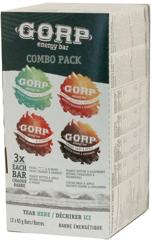 GORP Bars 4 Flavour COMBO BOX of 12 BARS