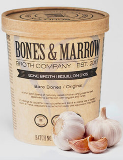 Bones & Marrow, Chicken and Beef Broth with Roasted Garlic *FROZEN*