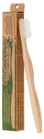 Bamboo Toothbrush 100% Plant-Based - Adult Soft