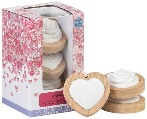 Stone Aromatherapy Diffusers Set of 3 LOVE