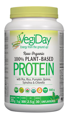 VegiDay Vegan Raw Protein Drink Mix - Unflavoured